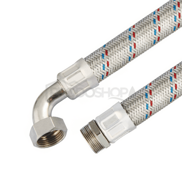 Furtun de conectare 1" flexi cu cot 80 cm