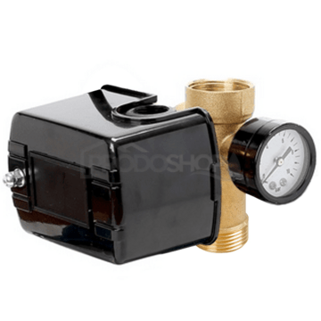 SET: Presostat cu manometru și supapă cu 5 căi pentru instalații de apă menajeră