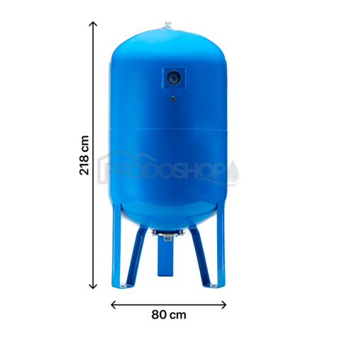 Vas sub presiune AQUA OLA 1000l cu manometru vertical - în picioare