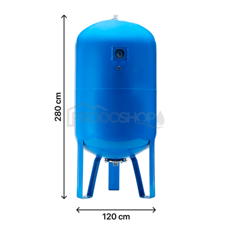Vas sub presiune AQUA OLA 3000l cu manometru vertical - în picioare