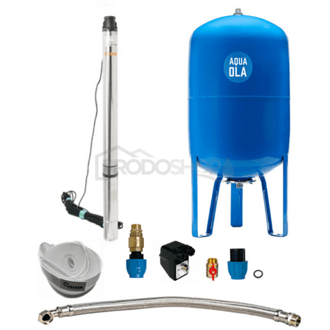 Centrala de apa menajera cu pompa submersibila 3.5" SC 2-14 400V / 100l - RTS