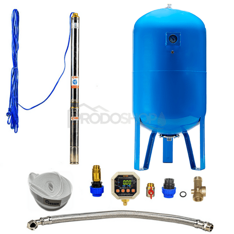 Centrala de apa menajera cu pompa submersibila 3Ti-15 / 200l - RTS cu presostat digital