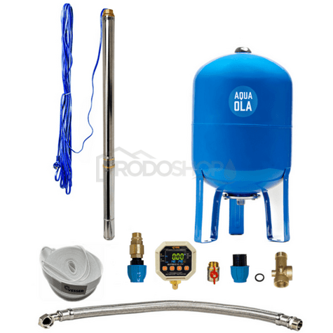 Centrala de apa menajera cu pompa submersibila 3" STM16 / 50l - RTS cu presostat digital