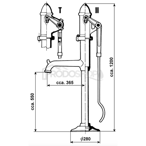 Diagrame de cablaj: Pompa STANDARD II cu un cilindru Ø 65mm permite pomparea apei de la o adancime de 23-30m3