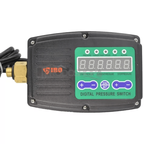 Diagrame de cablaj: Presostat digital IBO PRESS SX. Protejeaza pompa de suprasarcina si functionare uscata. Pentru pompe de pana la 1,5 kW cu manometru